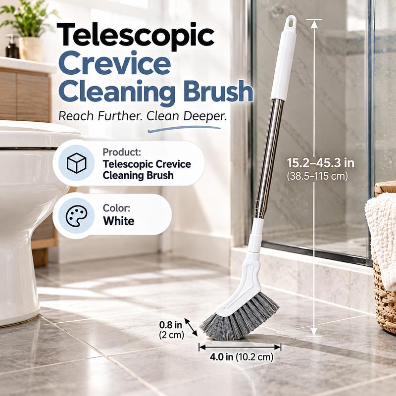 Adjustable Length Stainless Steel Long Handle Cleaning Brush