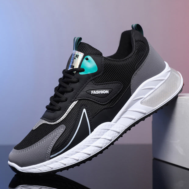Color-blocked Sneakers Fashion Breathable Lace Up