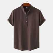 Casual Solid Color Shirt Short Sleeve Shirt Beach T-Shirt Tops
