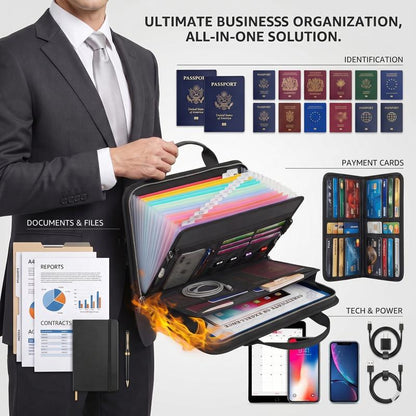 SafeVault™ Fireproof Document Organizer Bag