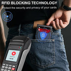 VaultGuard™ Leather RFID Pop-Up Wallet with Cash Pocket