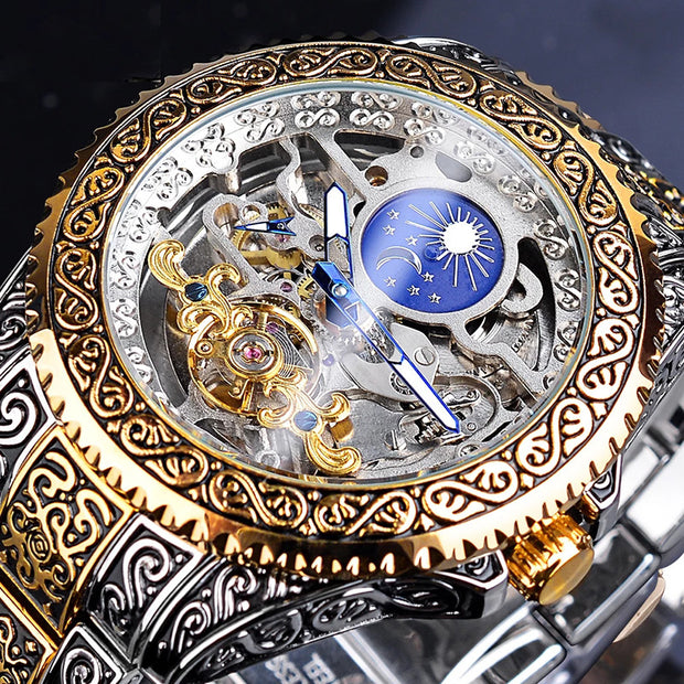Forsining Skeleton Carved Tourbillon Mechanical Watches