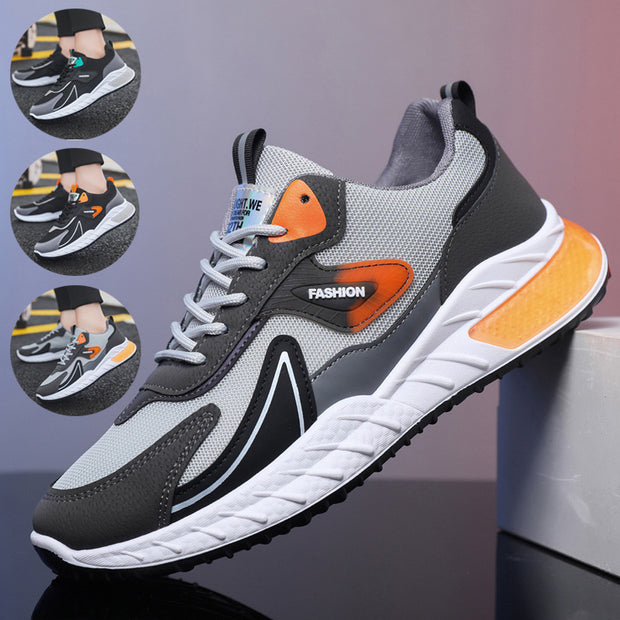 Color-blocked Sneakers Fashion Breathable Lace Up