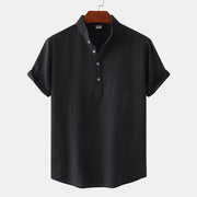 Casual Solid Color Shirt Short Sleeve Shirt Beach T-Shirt Tops