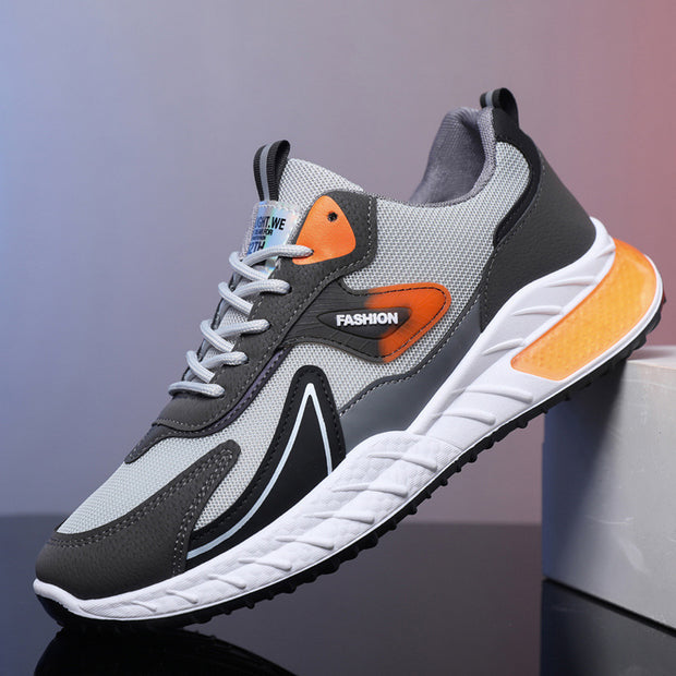 Color-blocked Sneakers Fashion Breathable Lace Up