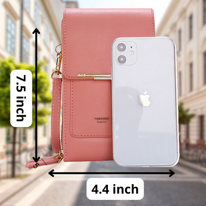 TouchGuard™ Leather Phone Crossbody Bag