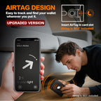 Slim AirTag Wallet for Men RFID Blocking Carbon Fiber Bifold