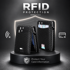 VaultGuard™ Leather RFID Pop-Up Wallet with Cash Pocket