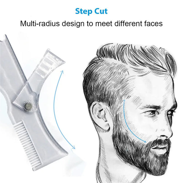 5 In 1 New Rotating Men Beard Shaping Styling Template Comb