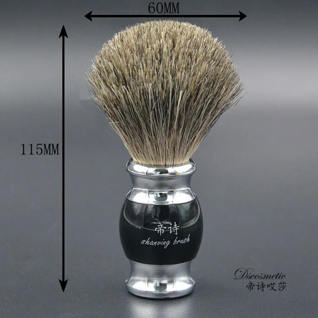 shave brush pure Badger Hair with Resin Handle and metal china brush