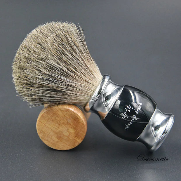 shave brush pure Badger Hair with Resin Handle and metal china brush