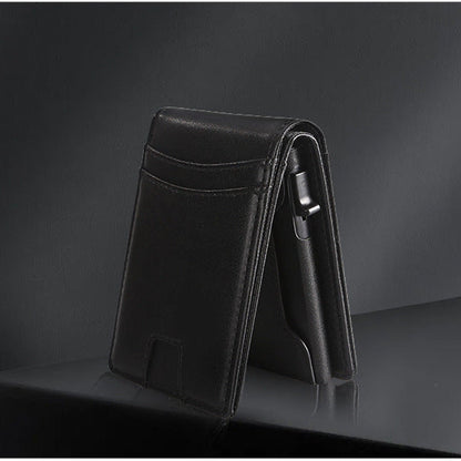 VaultGuard™ Leather RFID Pop-Up Wallet