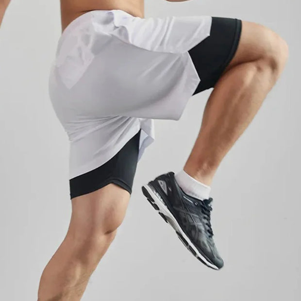 Men Running Shorts 2 In 1 Double-deck Sport