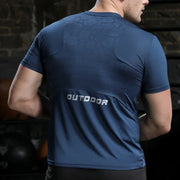 Men Running Compression T-shirt Dry Fit Short Sleeve Sport