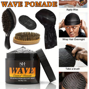 100g Waves Control Pomade Set 360 Wavy Hair Oil