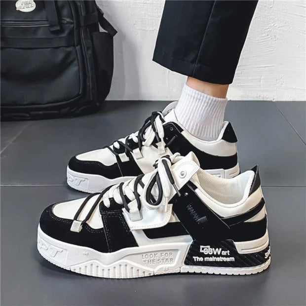 Men‘s Sneakers Fashion Skateboard Shoes Lace Up Platform