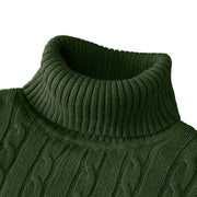 Autumn Men's Long Sleeve Knitted Sweaters Men's Slim Fit Turtleneck