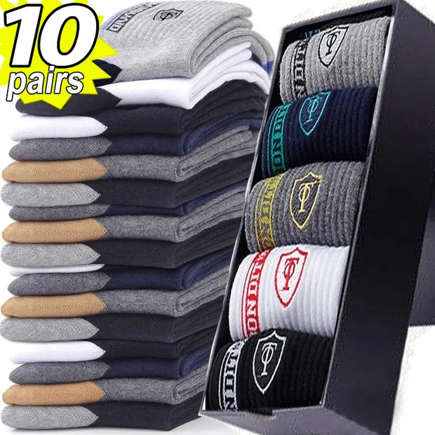 10pairs Breathable Cotton Sports Stockings Men Bamboo