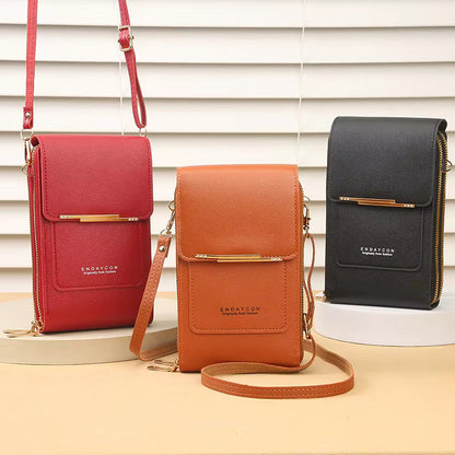 TouchGuard™ Leather Phone Crossbody Bag