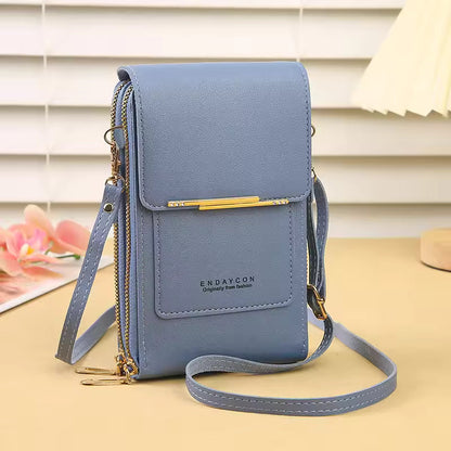 TouchGuard™ Leather Phone Crossbody Bag