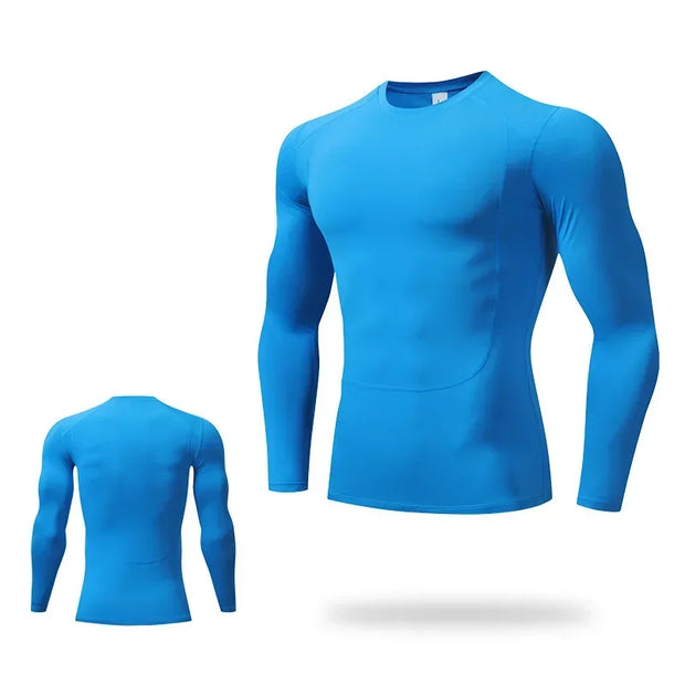 Men Women Compression Running Long Base Tight T Shirt Fitness Sport