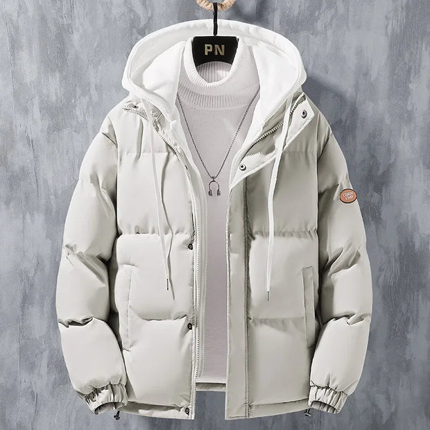 Winter Parkas Men Solid Color Padded Jacket Fashion