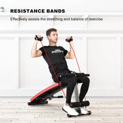 RELIFE Multifunction Sit-up Bench with Resistance Band Adjustable Folding Weight Bench