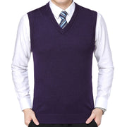 Men's Casual Sweater Vest Warm and Comfortable Vest in Autumn and Winter