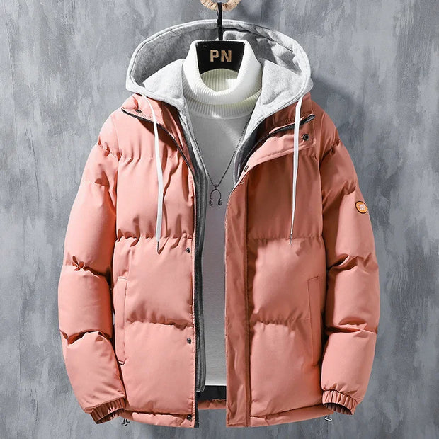 Winter Parkas Men Solid Color Padded Jacket Fashion