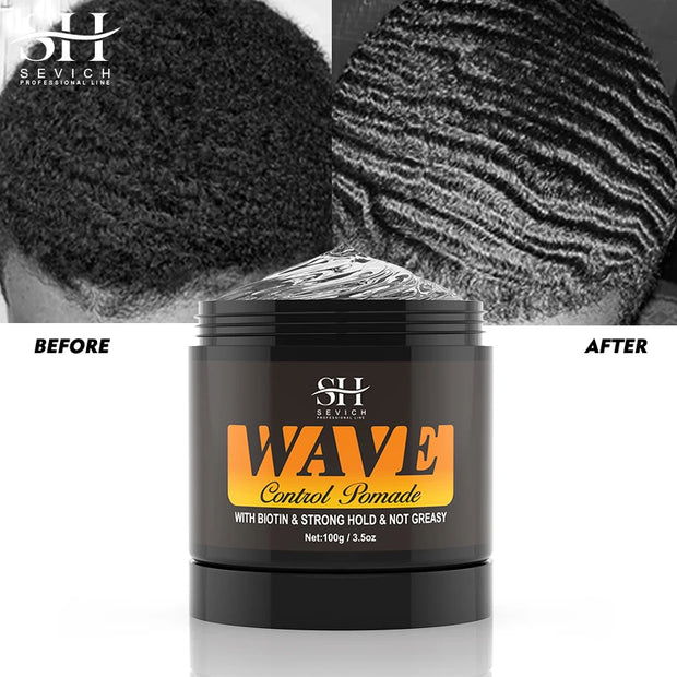 100g Waves Control Pomade Set 360 Wavy Hair Oil