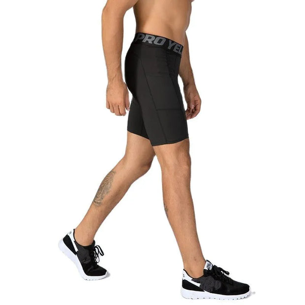 Men Compression Sports Tights Shorts