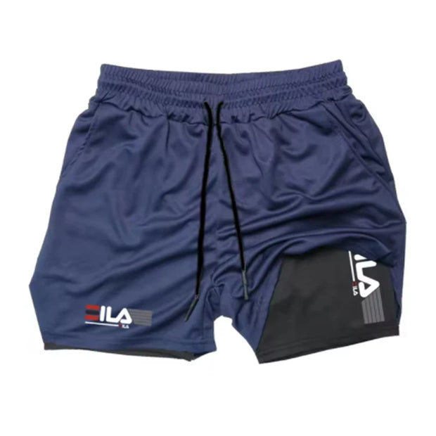 Men Running Shorts 2 In 1 Double-deck Sport