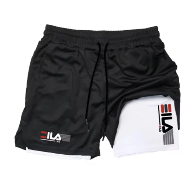 Men Running Shorts 2 In 1 Double-deck Sport