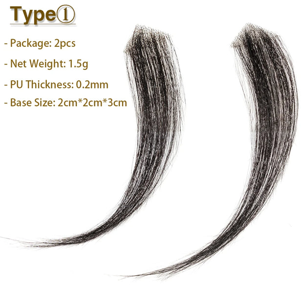 S-noilite Men Toupee 6inch Hairline Front