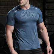 Men Running Compression T-shirt Dry Fit Short Sleeve Sport