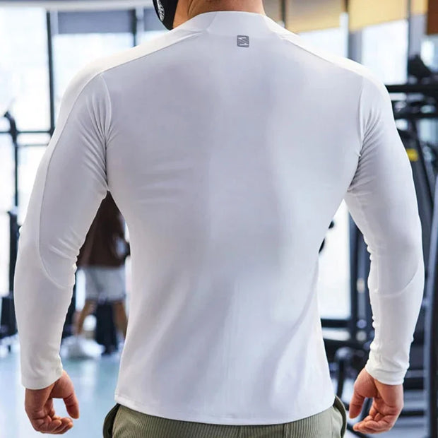 Sun Protection Long-sleeved Sweatshirt Men Stand-up Collar Stretch Sportswear