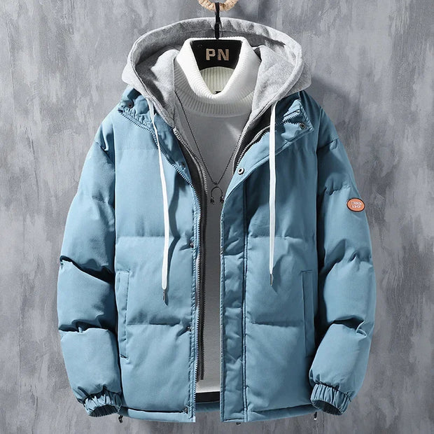 Winter Parkas Men Solid Color Padded Jacket Fashion