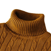 Autumn Men's Long Sleeve Knitted Sweaters Men's Slim Fit Turtleneck