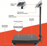 100kg Folding Industrial Platform Scale Steel Plate Electronic