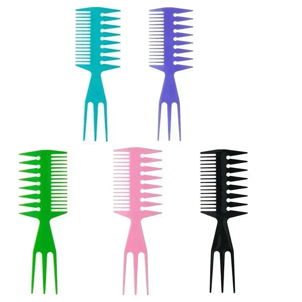 3-In-1 Plastic Combs Thin Wide Tooth Detangling Hair Comb