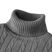 Autumn Men's Long Sleeve Knitted Sweaters Men's Slim Fit Turtleneck