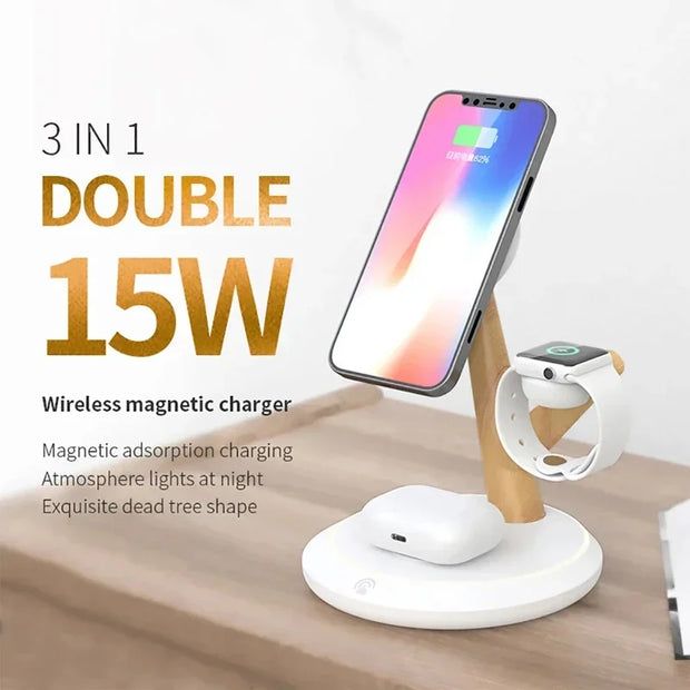 4 in 1 Magnetic 15W Wireless Charger