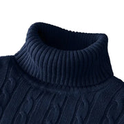 Autumn Men's Long Sleeve Knitted Sweaters Men's Slim Fit Turtleneck