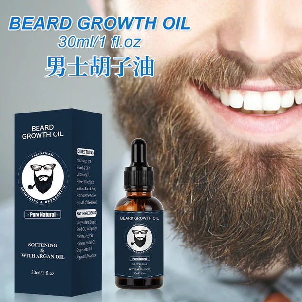 Men Fast Beard Growth Oil  Natural Organic Beard Essential Oil Hair