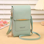 TouchGuard™ "leather-look Phone Crossbody Bag