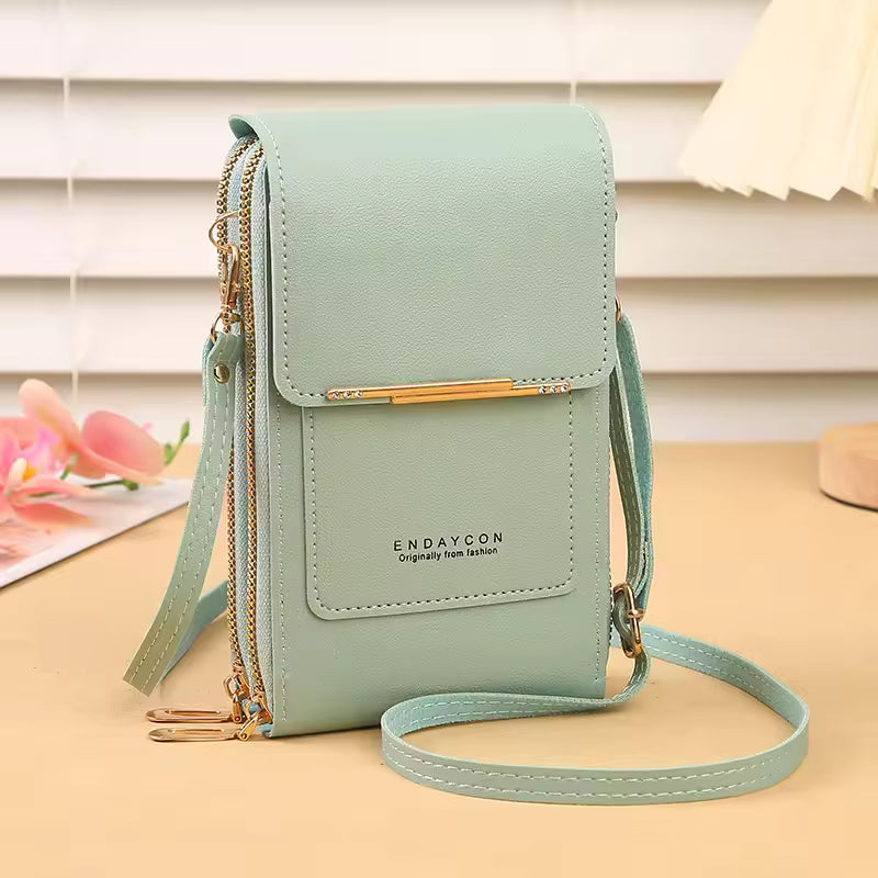 TouchGuard™ Leather Phone Crossbody Bag