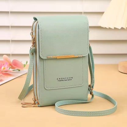 TouchGuard™ Leather Phone Crossbody Bag