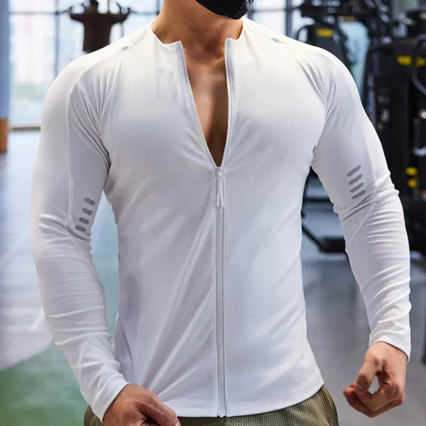 Sun Protection Long-sleeved Sweatshirt Men Stand-up Collar Stretch Sportswear