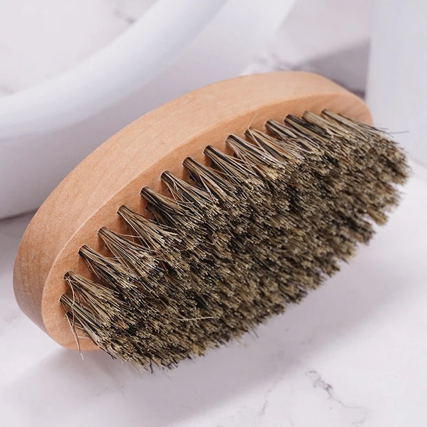 Natural Boar Bristle Beard Brush for Men