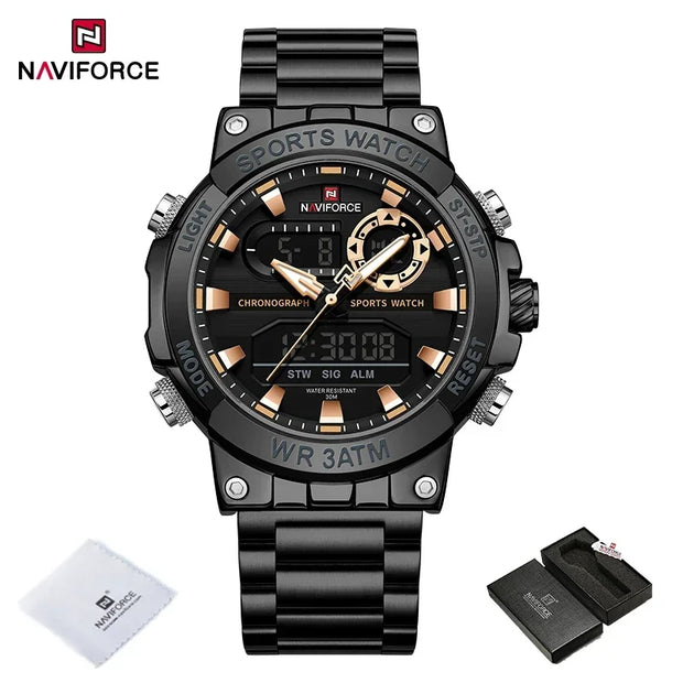 NAVIFORCE Men's Military Luminous Quartz